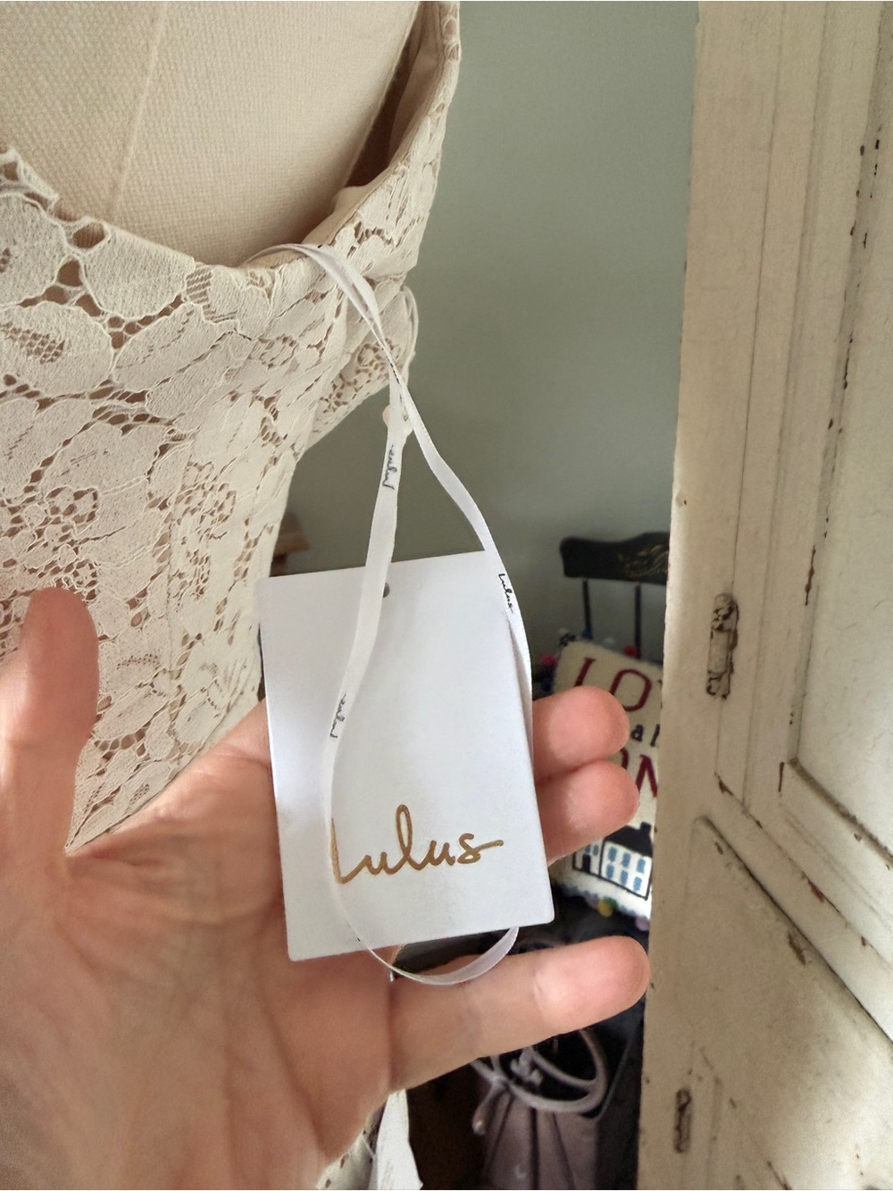 Lulu's Cream Lace Maxi Dress - Picture 8 of 10